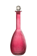 J-Line karaf Strepen - glas - rood