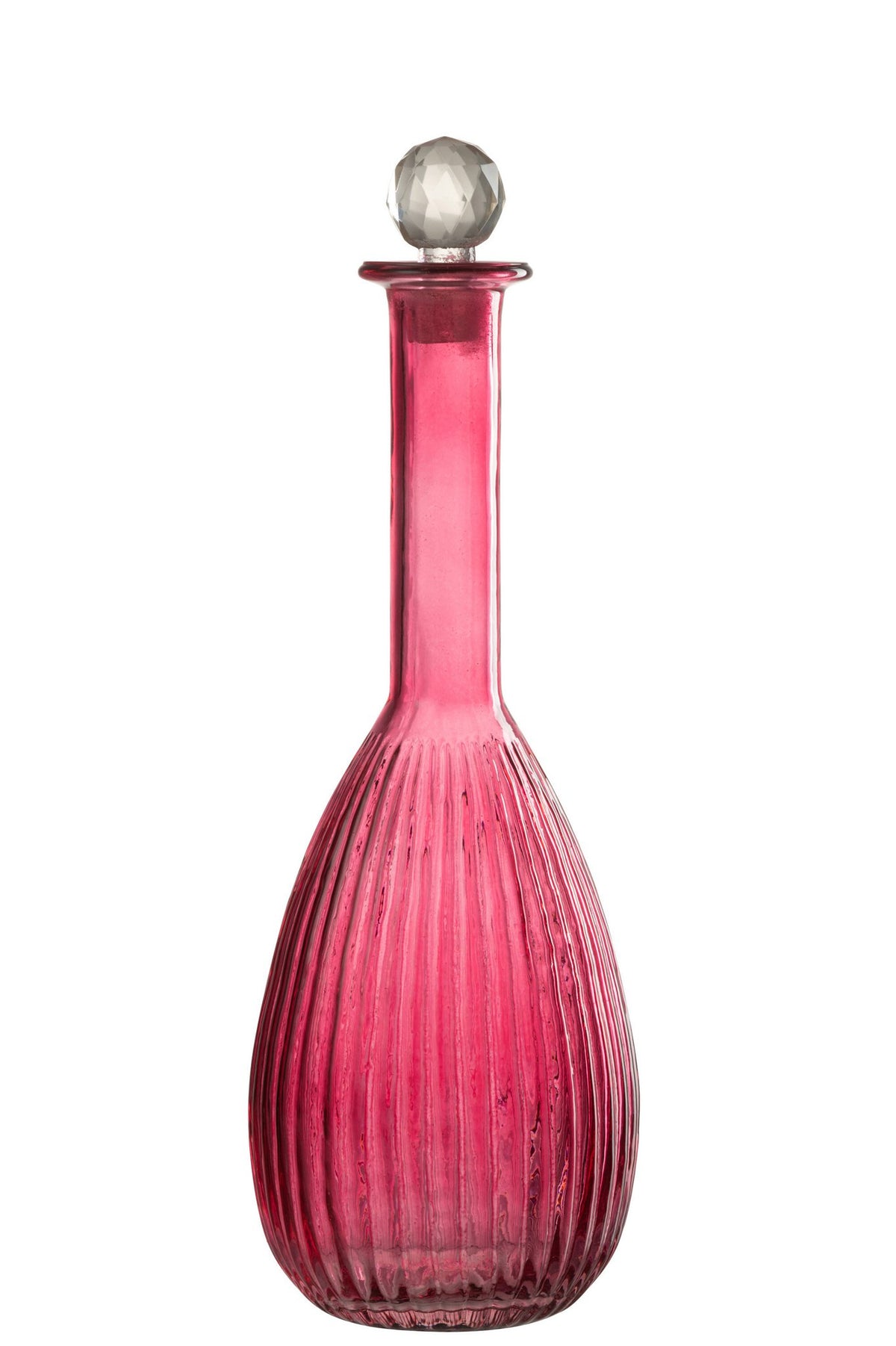 J-Line karaf Strepen - glas - rood