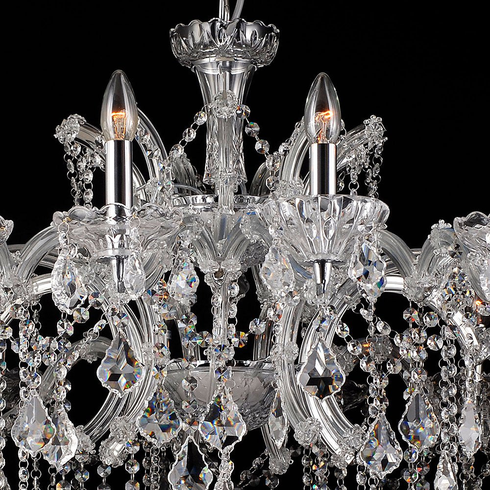 Kroonluchter Ø 120x64 cm Transparant IJzer Hanglamp