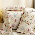 Kingsize laken - Cloud Cotton 300 TC - Bloemenmotief, 2 kussenslopen