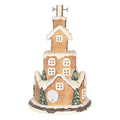 Kerstboom Standaard Gingerbread house Ø 35x57 cm Bruin Keramisch materiaal