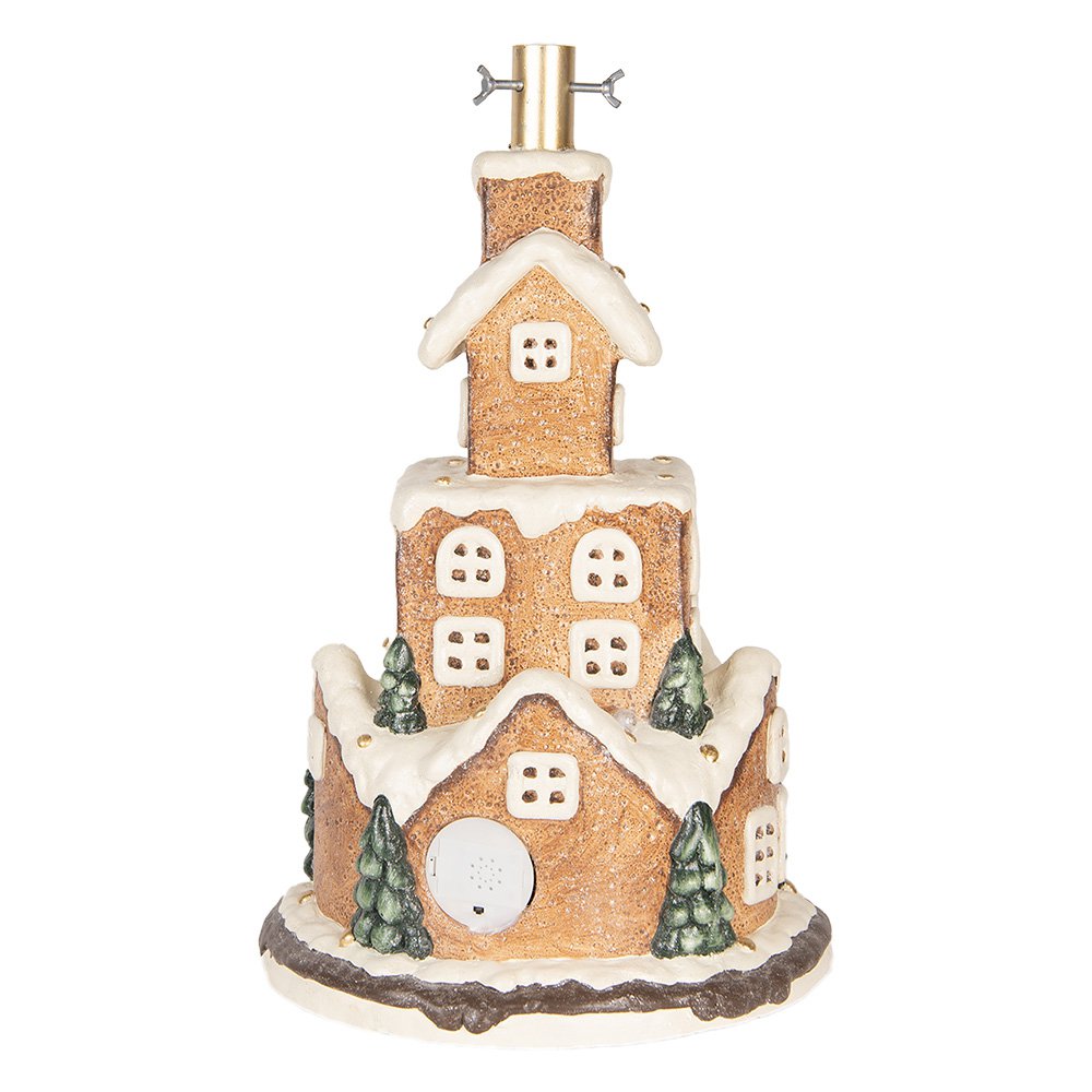 Kerstboom Standaard Gingerbread house Ø 35x57 cm Bruin Keramisch materiaal