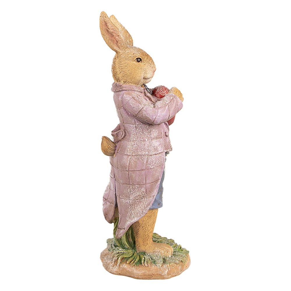 Beeld Konijn 20 cm Bruin Polyresin Paasdecoratie