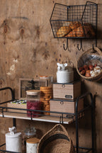 Opbergdoosje Set van 2 18x18x12 cm Bruin MDF Opbergkist