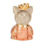 Decoratie Beeld Kat 12x9x18 cm Wit Roze Kunststof