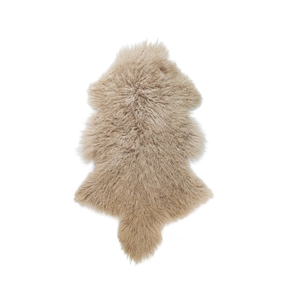 Schapenvacht krulhaar beige 100cm
