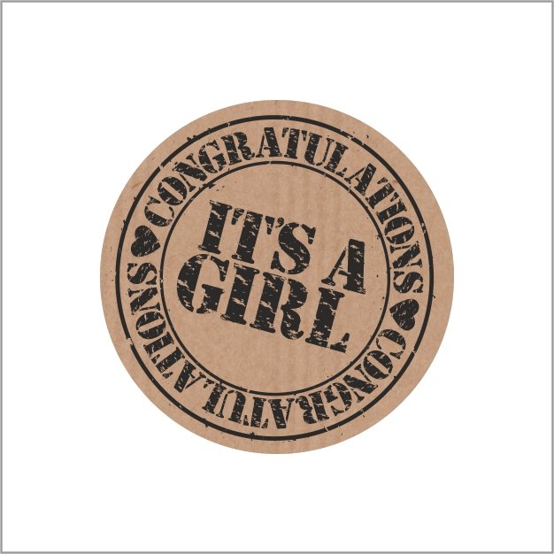 It's a girl - Wens etiket - rol van 500 stuks