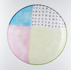 Artisano Bowl Pop Large 30x4 Blue, Green & Roze met roze stippen