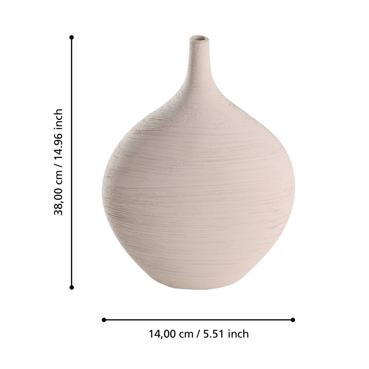 Vaas Saryksu Beige 21x10x29cm