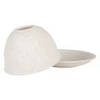 Waxinelichthouder Ø 12x8 cm Wit Porselein
