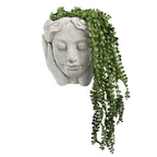 Bloempot Hoofd Ø 15x25 cm Grijs Steen plantenpot
