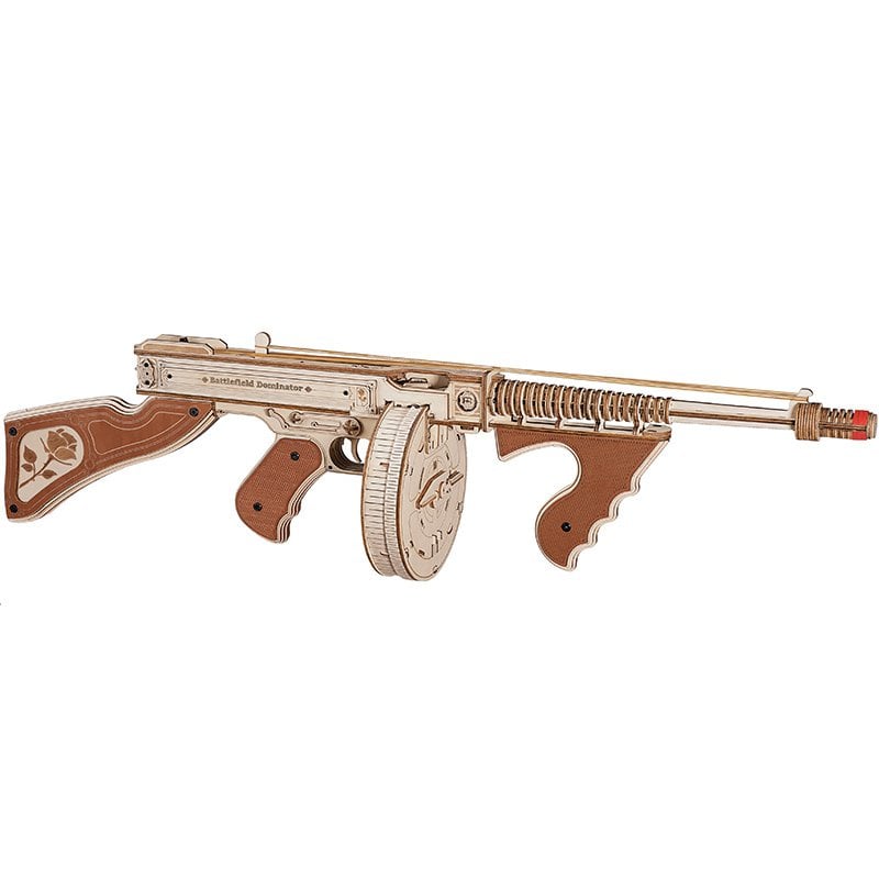 Robotime, 3D Houten Puzzel Submachine Gun, LQB01, 70x14x18cm