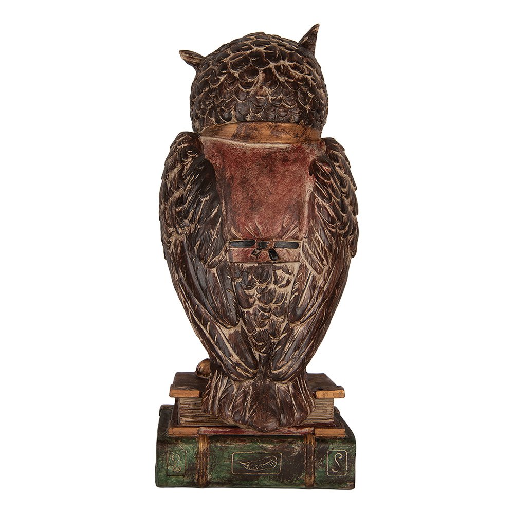 Spaarpot Uil 16x15x35 cm Bruin Kunststof