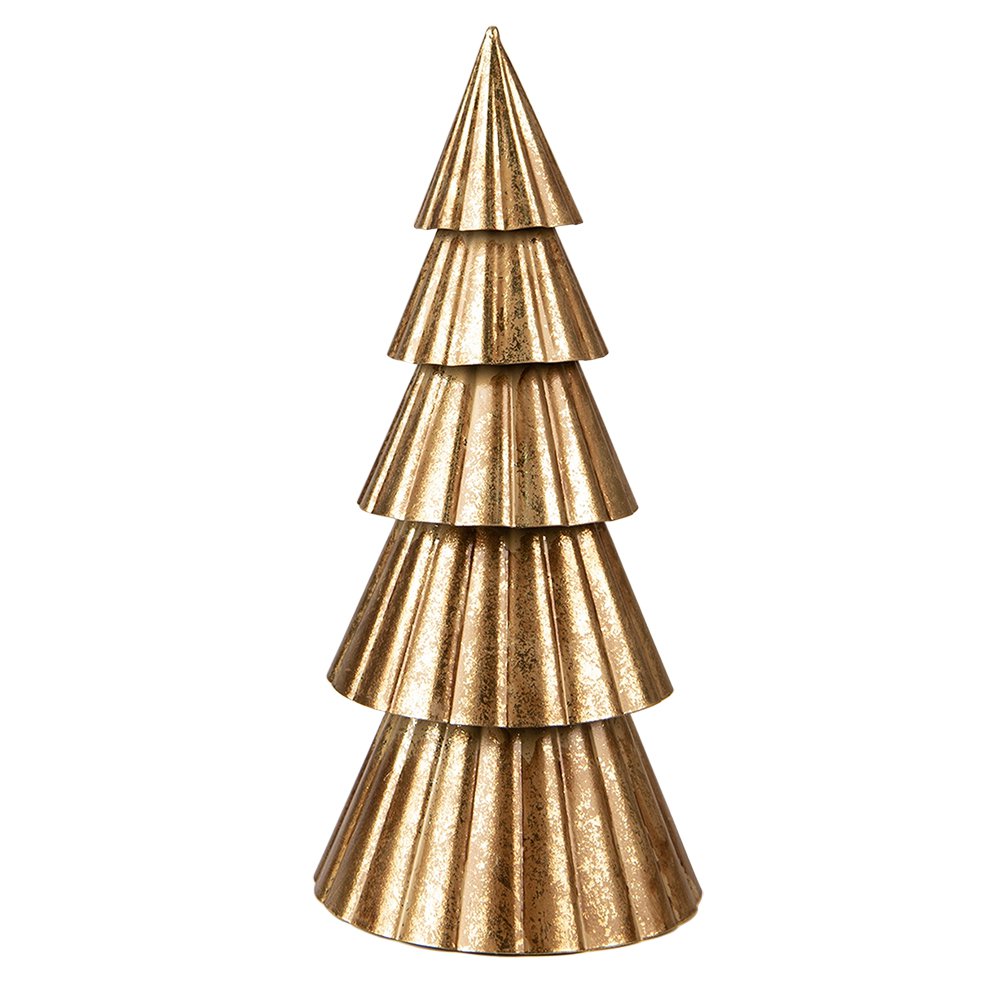 Kerstdecoratie Kerstboom 30 cm Goudkleurig IJzer