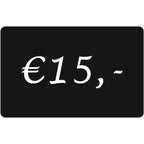 Prijskaart - zwart - € 15.00 - 10 stuks