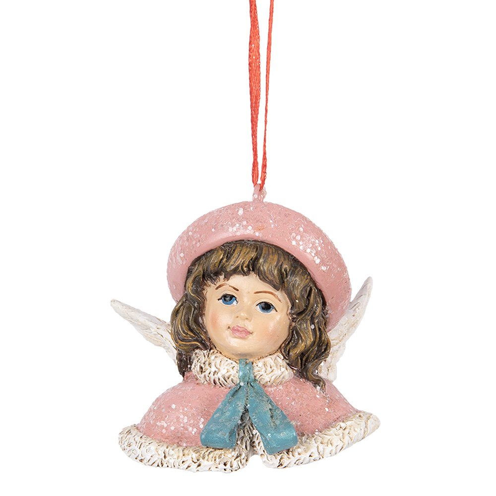 KERTHanger Engel 8x7x7 cm Roze Kunststof