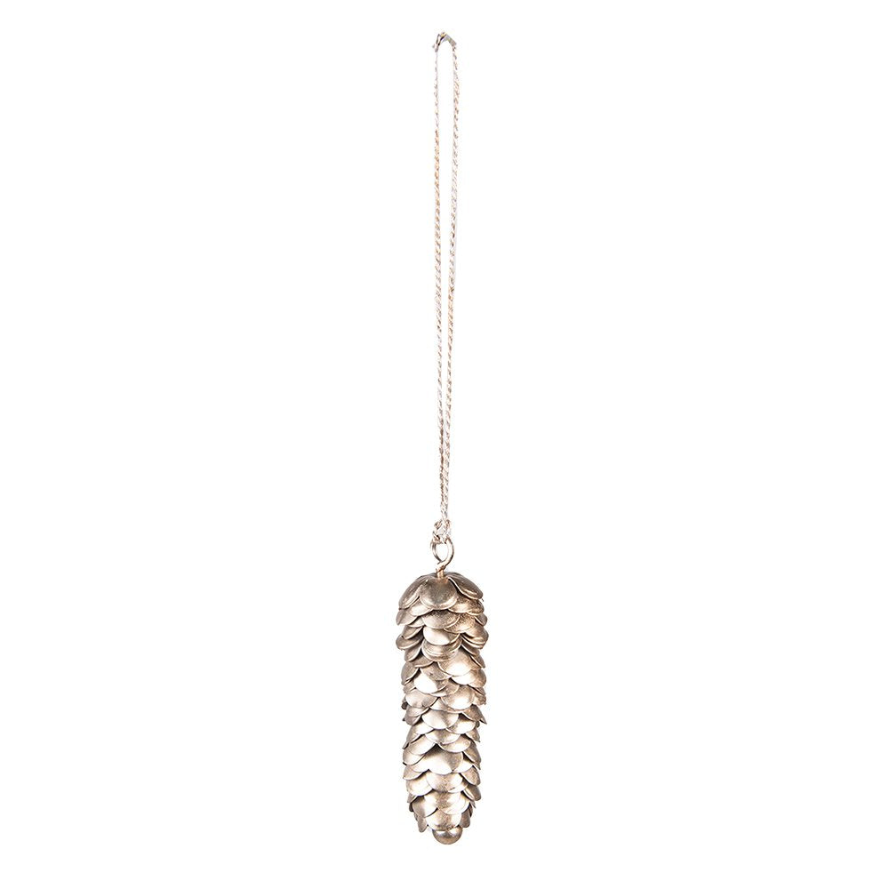 Hanger Dennenappel 9 cm Zilverkleurig IJzer