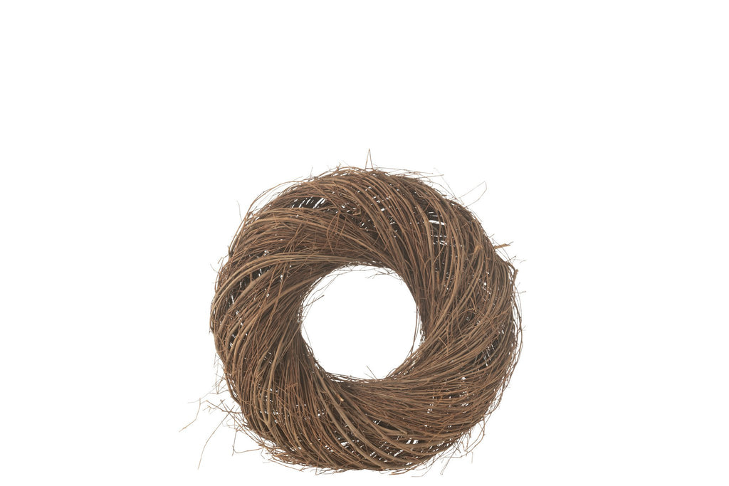 J-Line decoratie Krans Rond - naturel - small