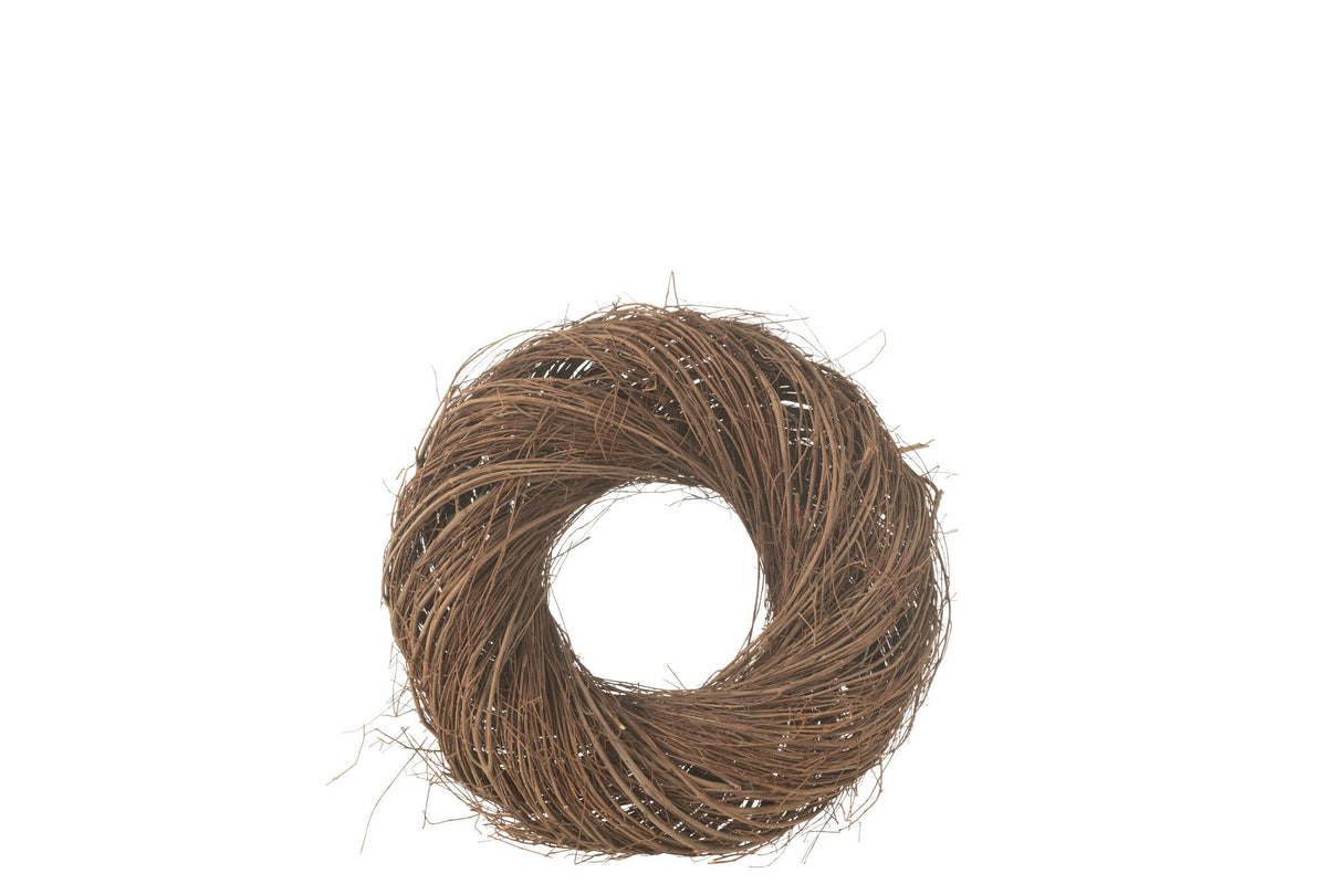 J-Line decoratie Krans Rond - naturel - small