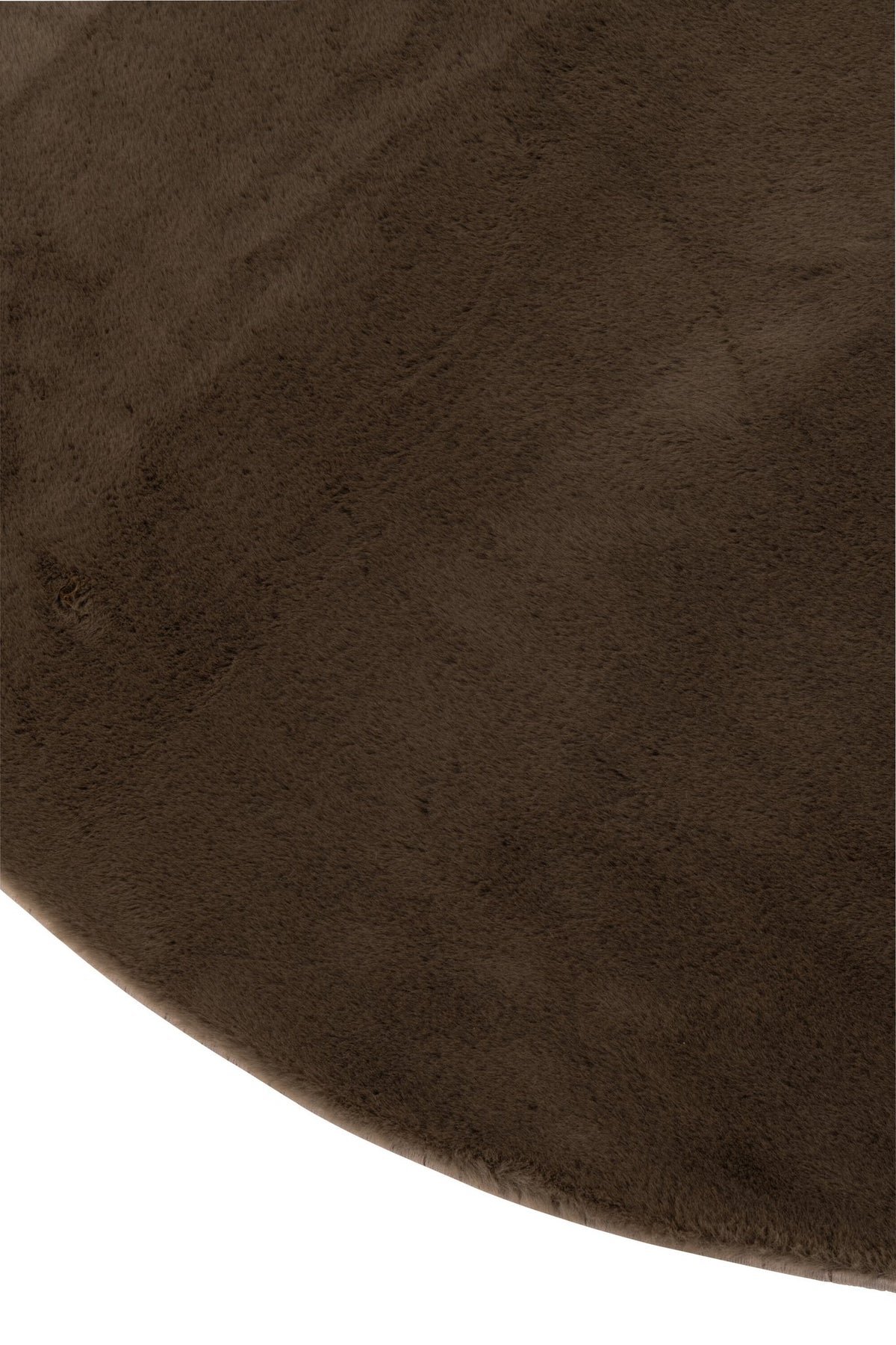 J-Line vloerkleed Cutie Rond - polyresin - bruin