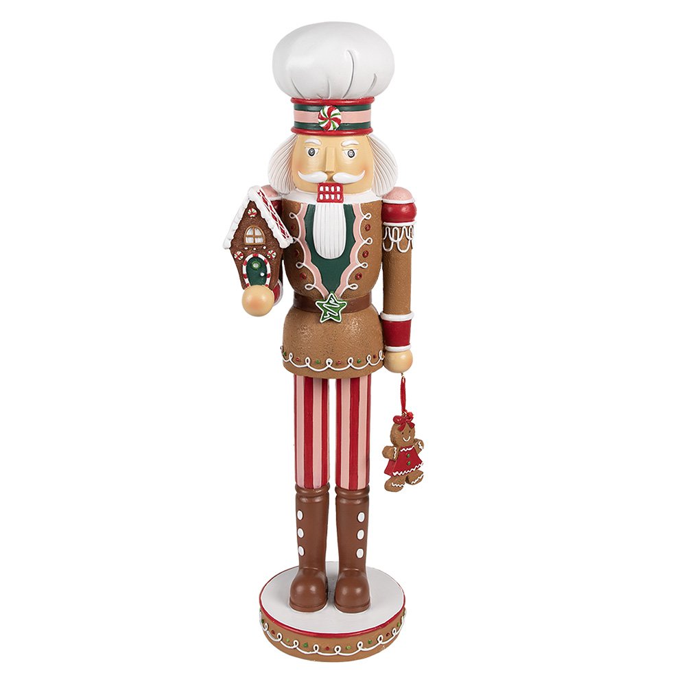 Decoratie Beeld Notenkraker 13x12x46 cm Bruin Kunststof