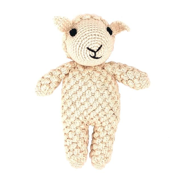Luna-Leena lam Dolly knuffel gebroken wit - biologisch katoen - 0+ - hand gehaakt in Nepal