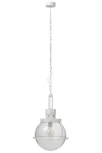 J-Line hanglamp Bol - glas/metaal - wit