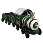 Kerstdecoratie Beeld Trein 60x14x20 cm Groen Metaal