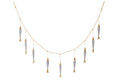 J-Line slinger 9 Vissen - hout - blauw/wit