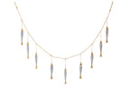 J-Line slinger 9 Vissen - hout - blauw/wit