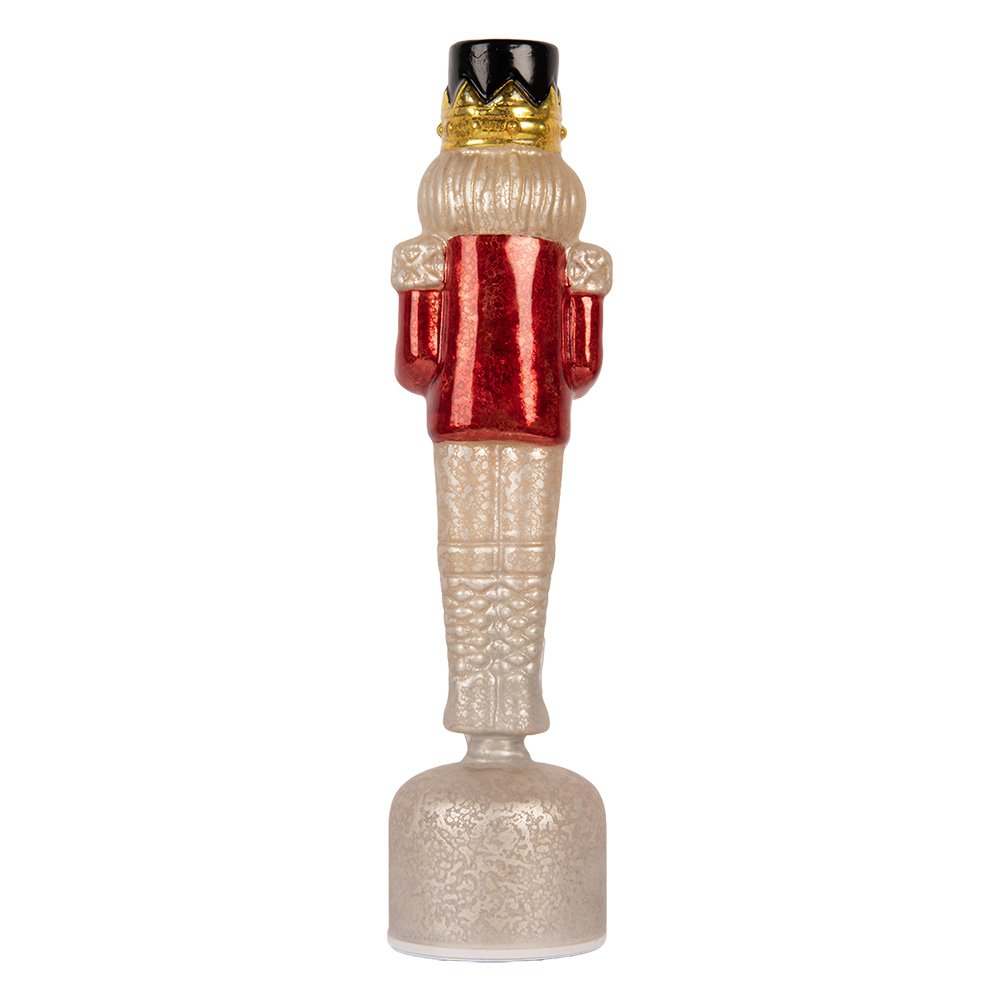 Kerstdecoratie Beeld 10x10x37 cm Rood Glas