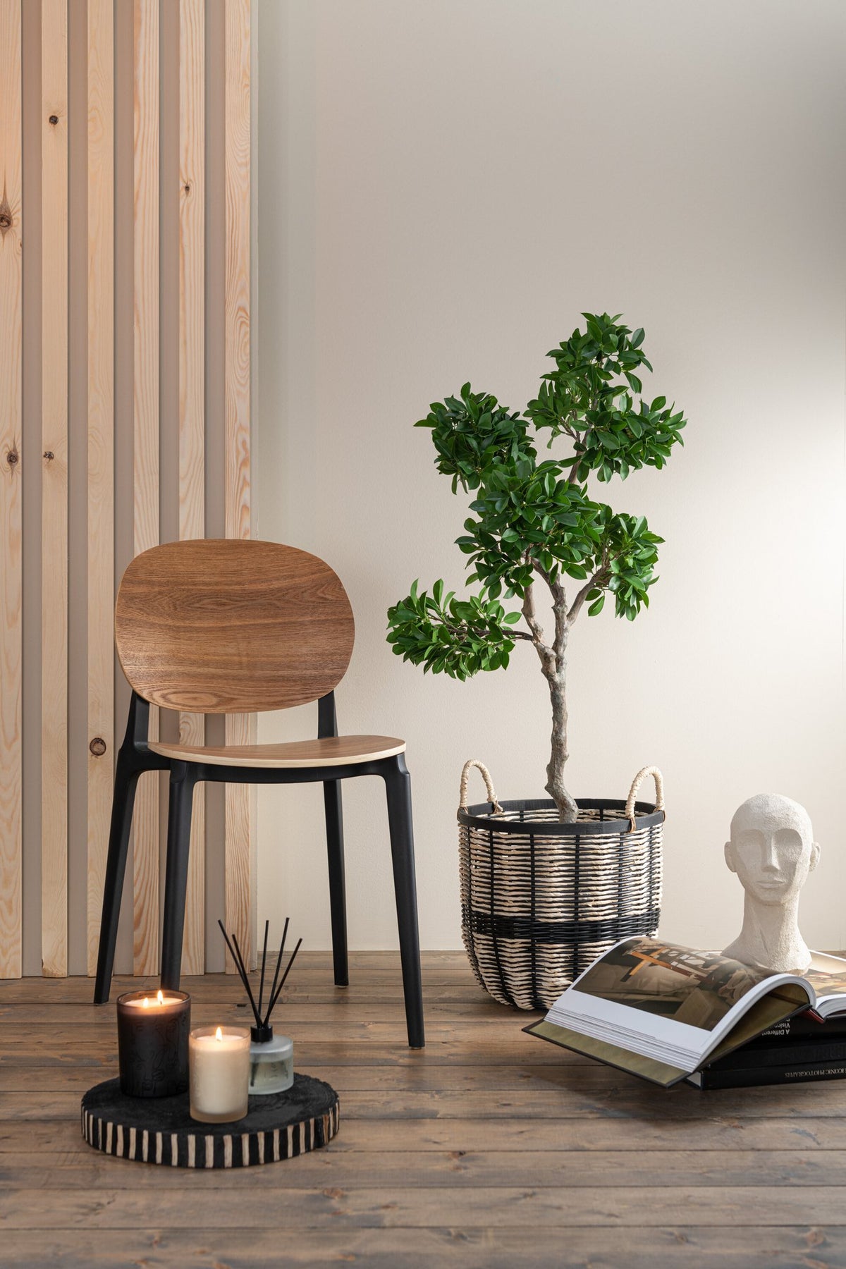 J-Line stoel Basic - polyester/kunststof - naturel