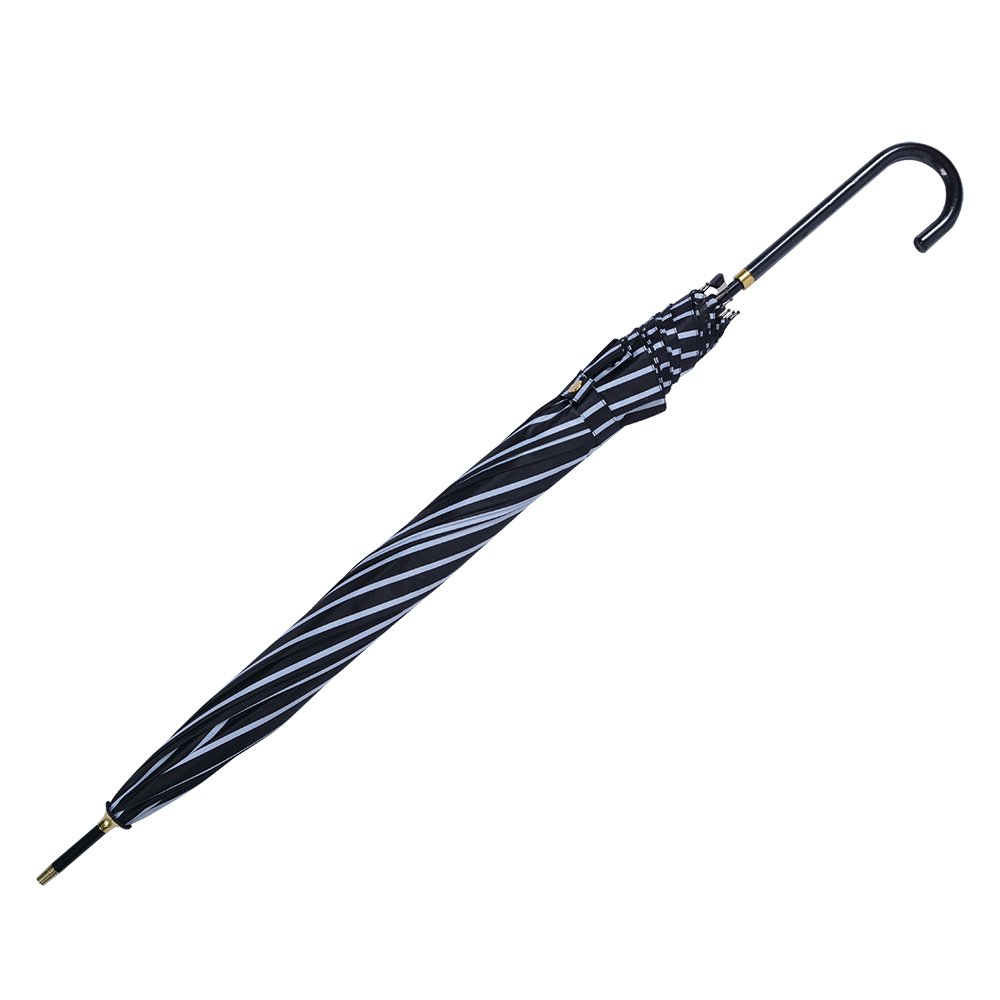 Paraplu Volwassenen Ø 100 cm Zwart Polyester Strepen Regenscherm