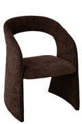 J-Line stoel Anise - textiel - donkerbruin