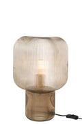 J-Line tafellamp - glas - bruin