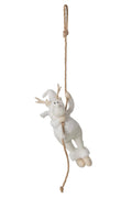 J-Line Hangend rendier - polyester - wit