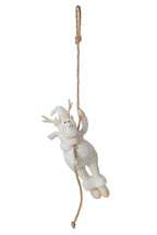 J-Line Hangend rendier - polyester - wit