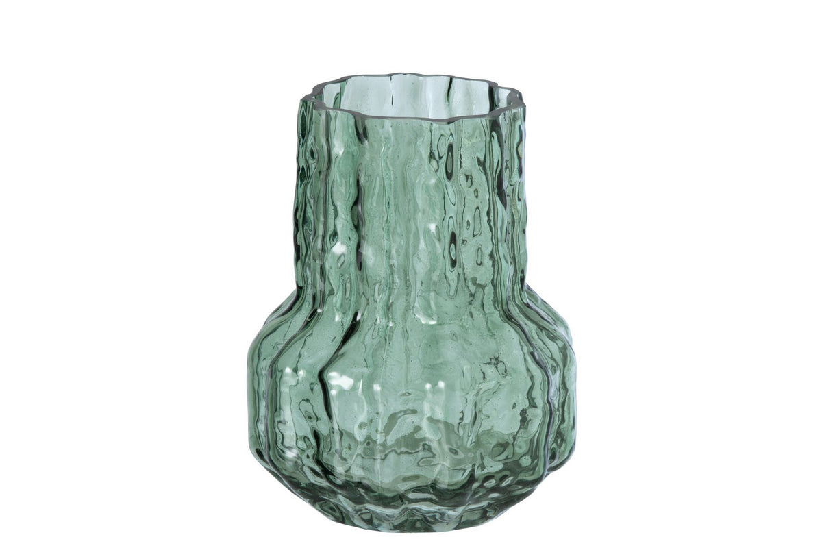 J-Line vaas Onregelmatig - glas - donkergroen
