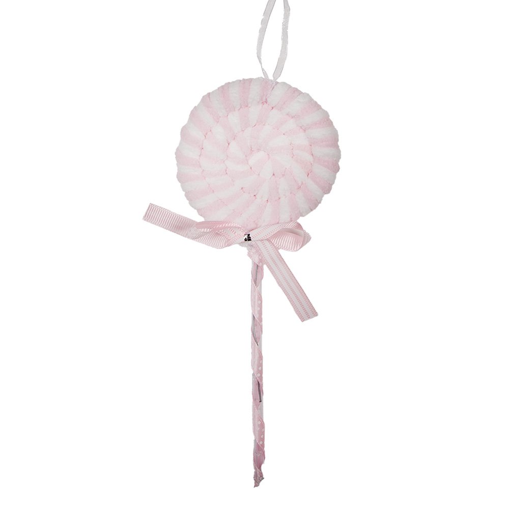 Kersthanger Lolly 25 cm Roze Kunststof