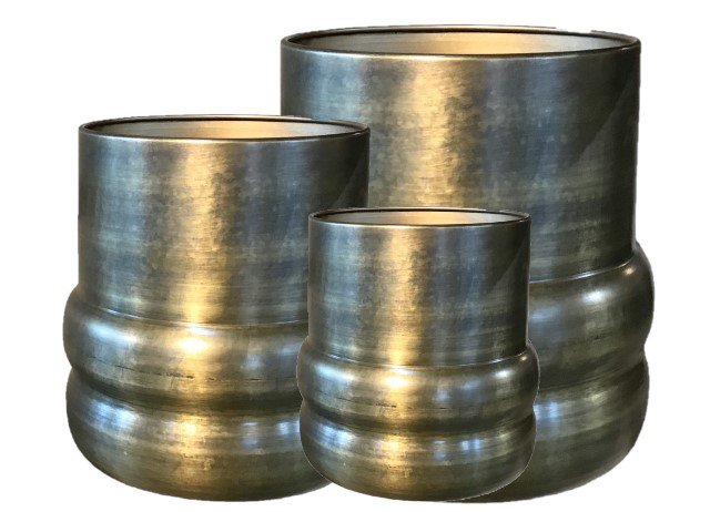 Semperpot vintage goud set3