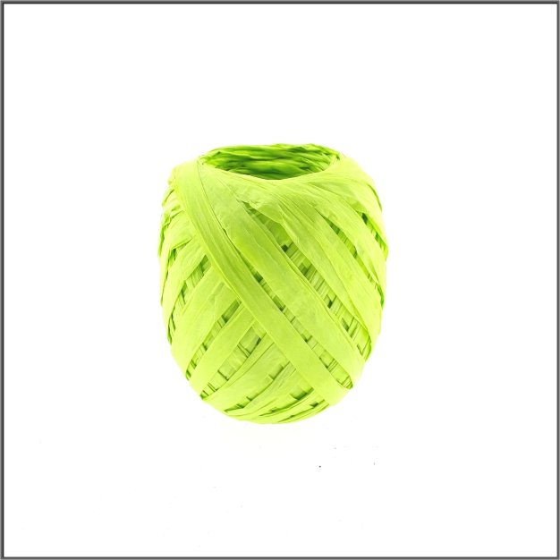 Raffia lint-lime - 30 meter