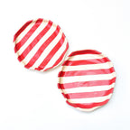 Serveerbord | Keramiek Rode Streep | Set van 2, 5 inch