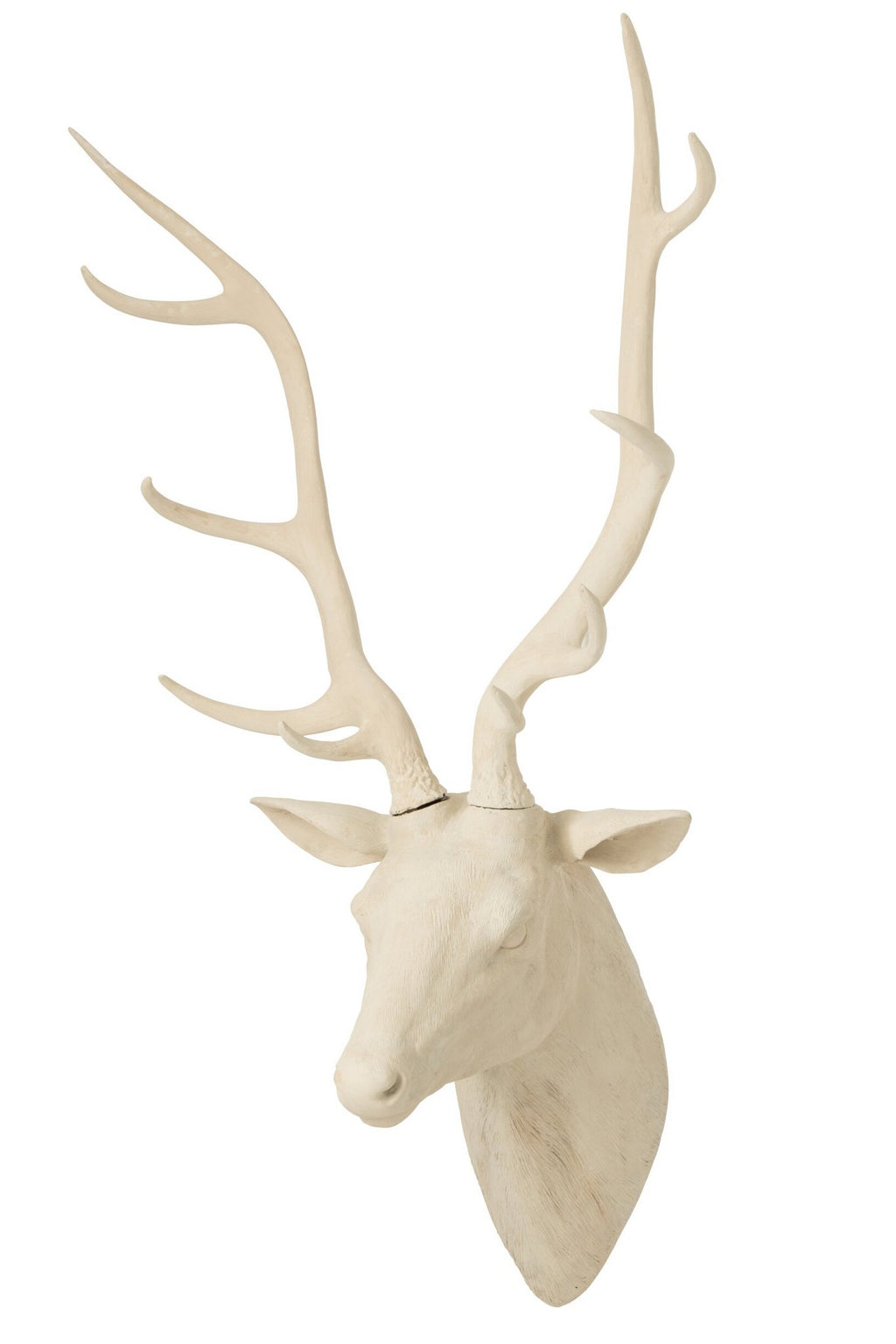 J-Line Hangende hertenkop - polyresin - beige