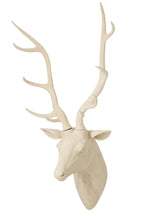 J-Line Hangende hertenkop - polyresin - beige