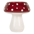 Waxinelichthouder Paddenstoel Ø 7x7 cm Rood Wit Glas