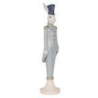 Decoratie Beeld Konijn 45 cm Wit Blauw Kunststof