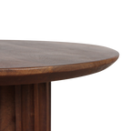 Bullnose mangohouten bijzettafel Ø50 cm