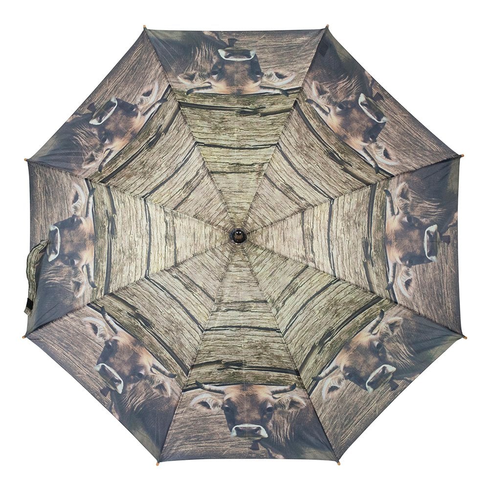 Paraplu hout zwitserse koe 105cm