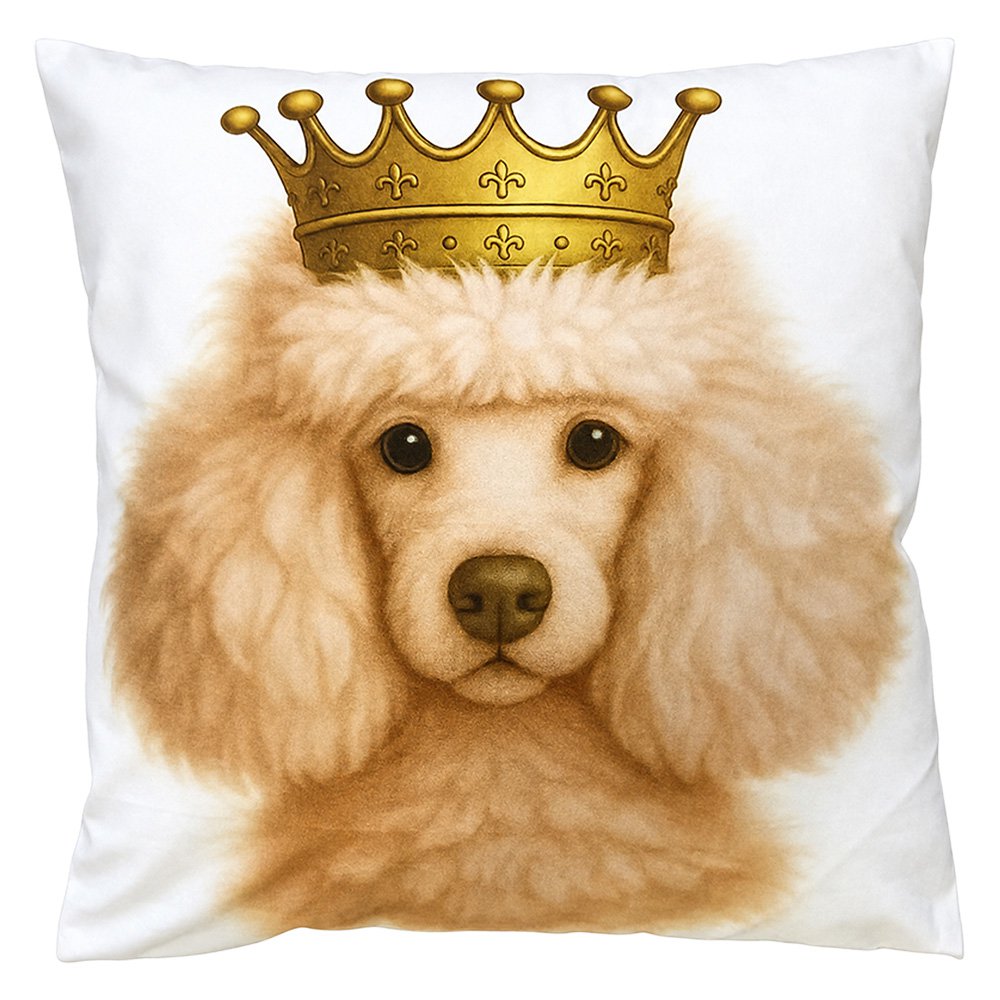 Sierkussen 45x45 cm Beige Polyester Hond