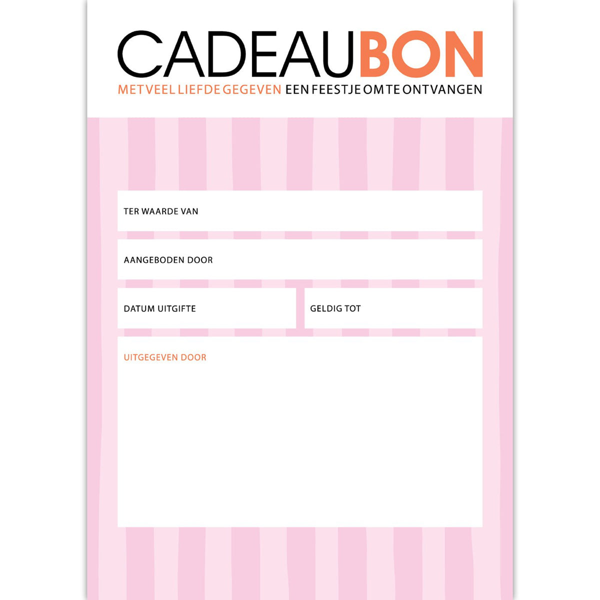 Cadeaubonnen Lazy Stripes – 25 stuks